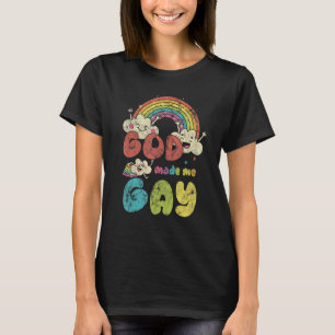 God Made Me Gay Rainbow LGBT Support Christian T-Shirt