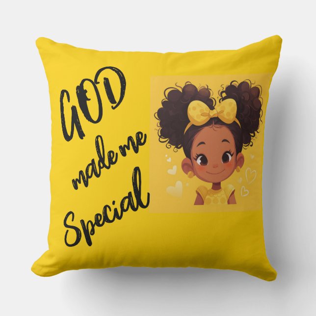 GOD made me Special Throw Pillow (Front)