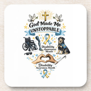 God Made Me Unstoppable – Disability Awareness Mon Coaster