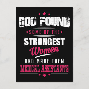 God Made Medical Assistants Hilarious Profession Postcard