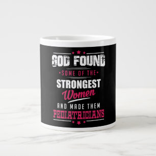 God Made Pediatricians Hilarious Profession Design Large Coffee Mug