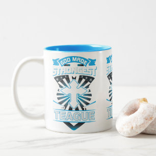 God Made The Strongest And Named Them Teague Two-Tone Coffee Mug