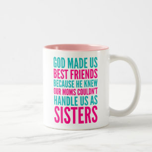 GOD MADE US BEST FRIENDS BECAUSE MUGS (TEAL)