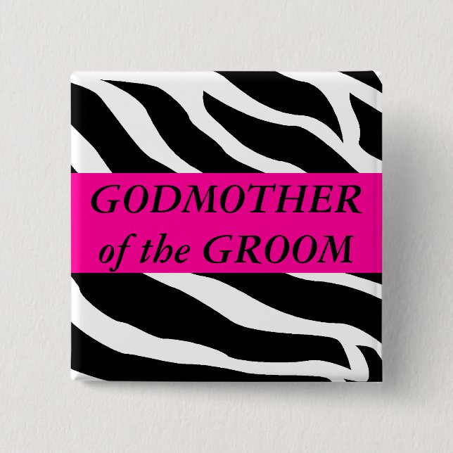 God Mother Of The Groom 15 Cm Square Badge (Front)