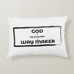 GOD MY INVINCIBLE WAY MAKER DECORATIVE CUSHION