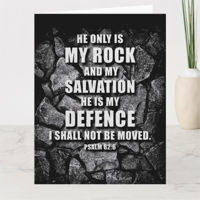GOD My Rock & Salvation – Christian Faith Verse  Thank You Card (Front)