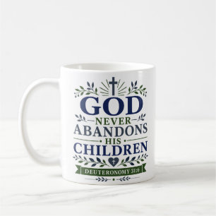 God Never Abandons His Children Classic Christian Coffee Mug
