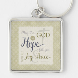God of Hope Fill You with Joy & Peace Key Ring