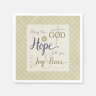 God of Hope Fill You with Joy & Peace Napkin