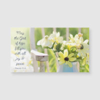 God of Hope Quote Yellow Flower Photography Magnet
