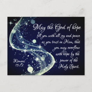 God of Hope, Romans 15:13 Bible Verse Postcard