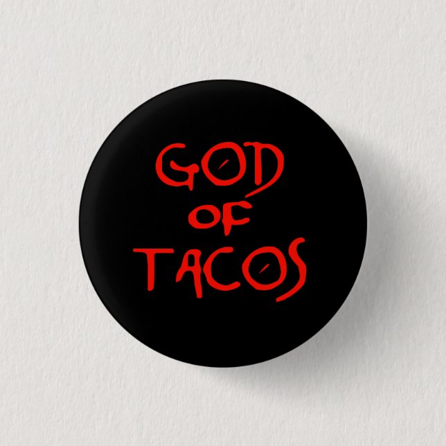God of Tacos (text only) 3 Cm Round Badge (Front)