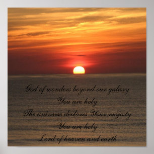 God of Wonders Sunrise Poster