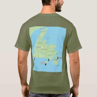 God on the Newfoundland Map T-Shirt