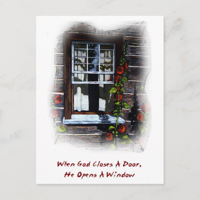 God Opens A Window: Upper Canada Village, Art Postcard (Front)