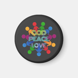 GOD PEACE LOVE MAGNET