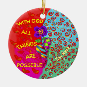 God Power Christian ornament