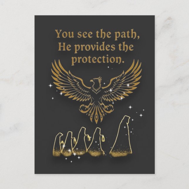 God protection postcard (Front)