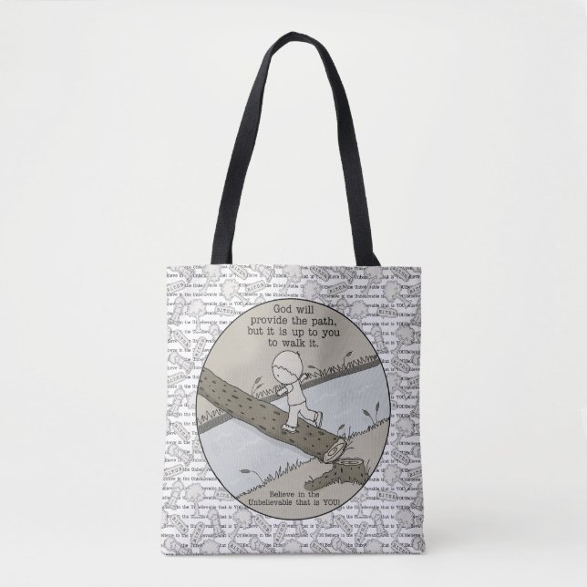 God Provides a Path Tote Bag (Front)
