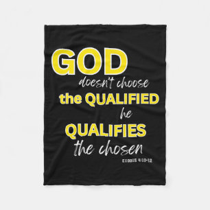 God Qualifies The Chosen Christian Faith Premium Fleece Blanket