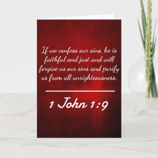 God Quotes: 1 John 1:9 -- "Confession and Forgiven Card