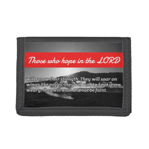 God Quotes: Isaiah 40:31 -- "Eagle's Wings" Trifold Wallet
