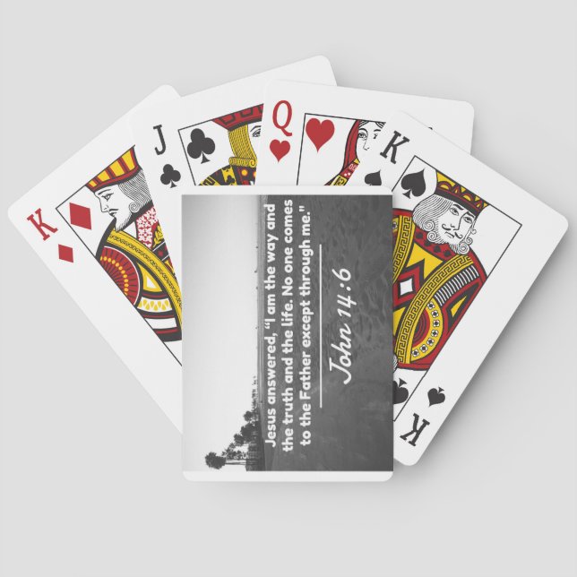 God Quotes: John 14:6 -- "The Way and the Truth" Playing Cards (Back)