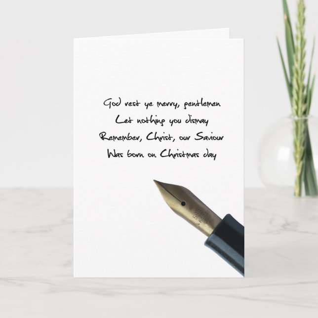 God rest ye merry gentlemen card (Front)