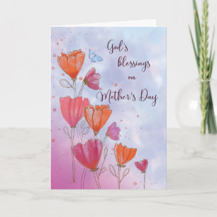 God’s Blessings on Mother's Day Love with Orange Card