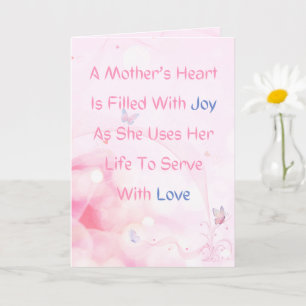 God’s Blueprint For A Mother’s Heart Mother’s Day  Card