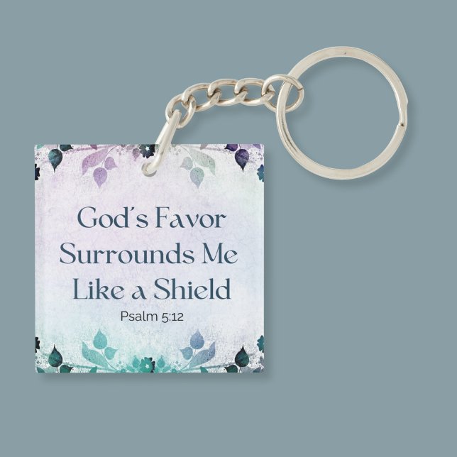 God’s Favour Surrounds Me Acrylic Keychain (Creator Uploaded)