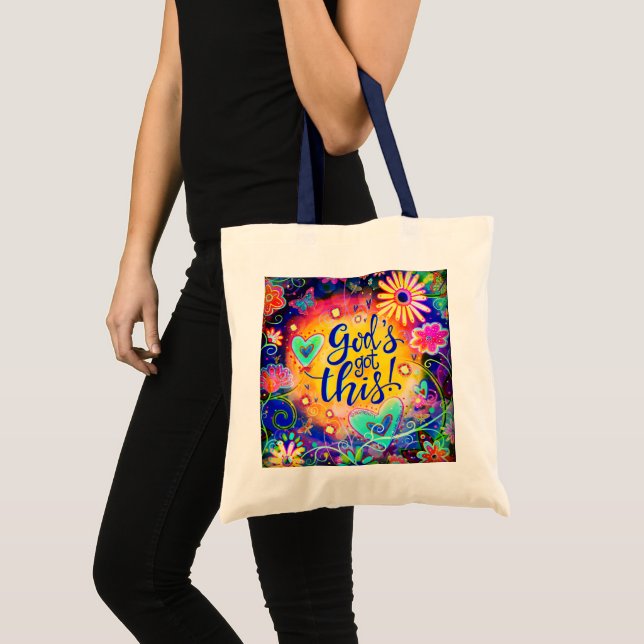 God’s Got This Quote Inspirivity Large Tote Bag (Front (Product))