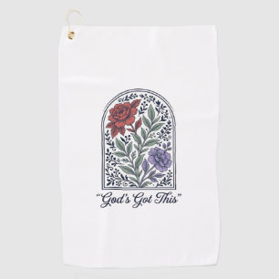 God’s Got This Vintage Floral Faith Golf Towel