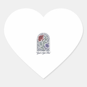 God’s Got This Vintage Floral Faith Heart Sticker