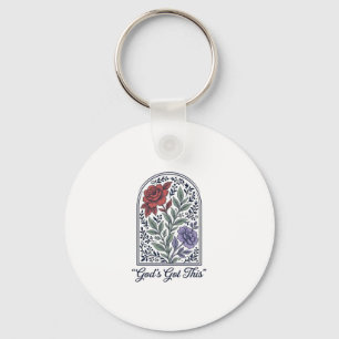 God’s Got This Vintage Floral Faith Key Ring