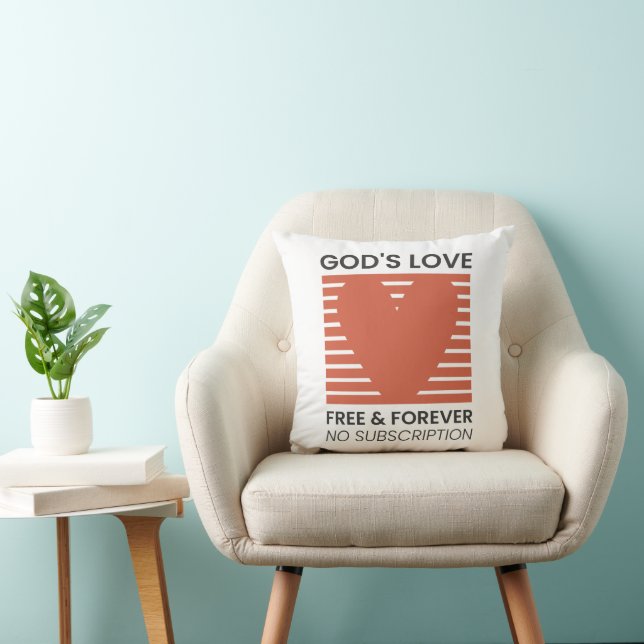 God’s Love Free Forever No Subscription Christian Cushion (Chair)