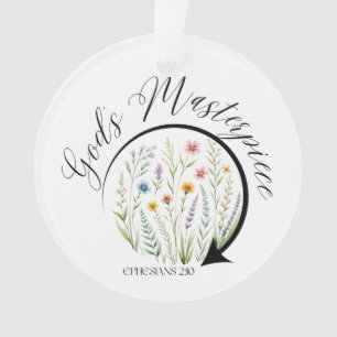 God’s Masterpiece Ephesians 2:10 Bible Verse Ornament