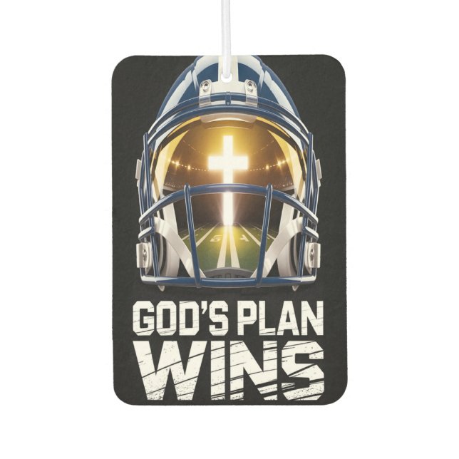 God’s Plan Football Helmet Air Freshener (Front)