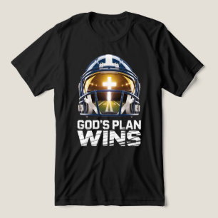 God’s Plan Football Helmet Tri-Blend Shirt