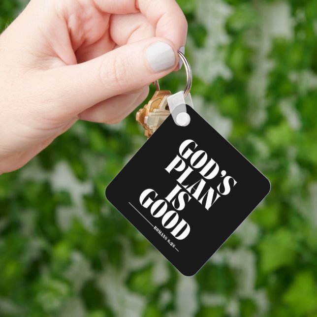 God’s Plan Is Good – Romans 8:28 Key Ring (Hand)