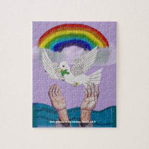 God’s Promise Rainbow and Dove Jigsaw Puzzle