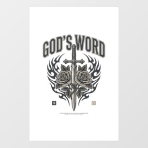 God’s Word Sword & Roses Vintage Christian