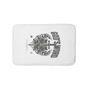 God’s Word Sword & Roses Vintage Christian Bath Mat