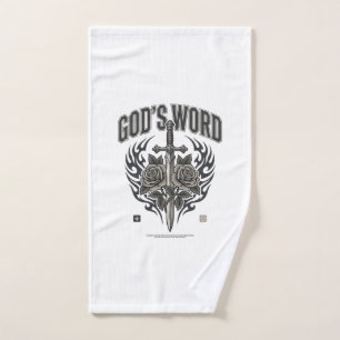 God’s Word Sword & Roses Vintage Christian Hand Towel