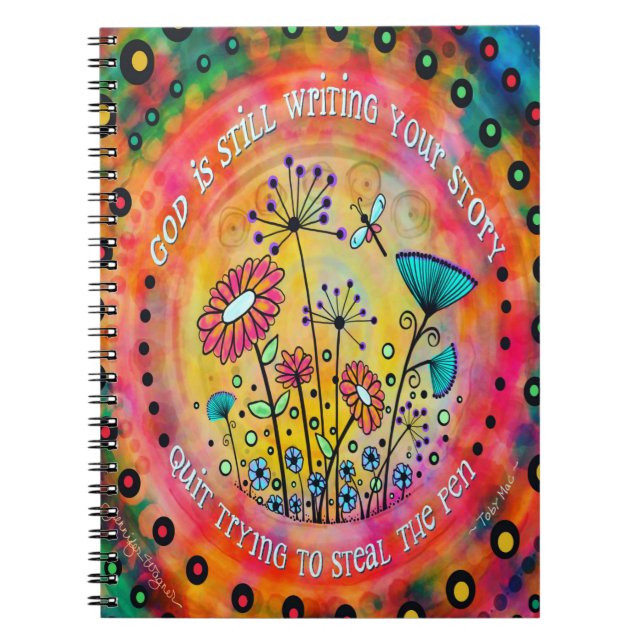 God’s Writing Your Story Colourful Inspirivity Notebook (Front)