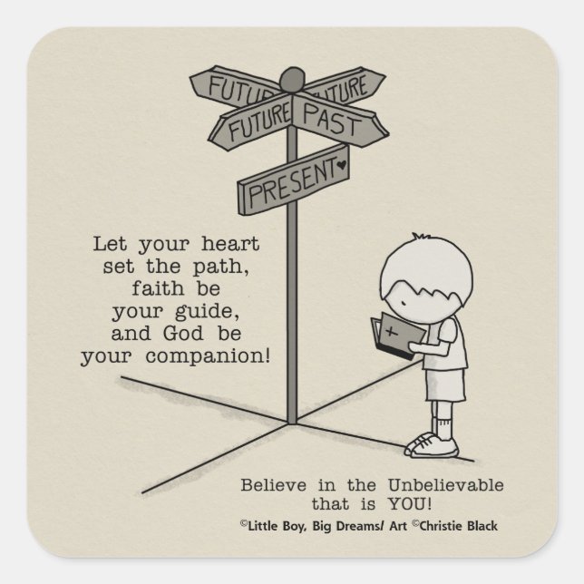 God’s Your Companion Square Sticker (Front)