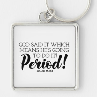 God Said Bible Verse Art Claiming God’s Promises Key Ring