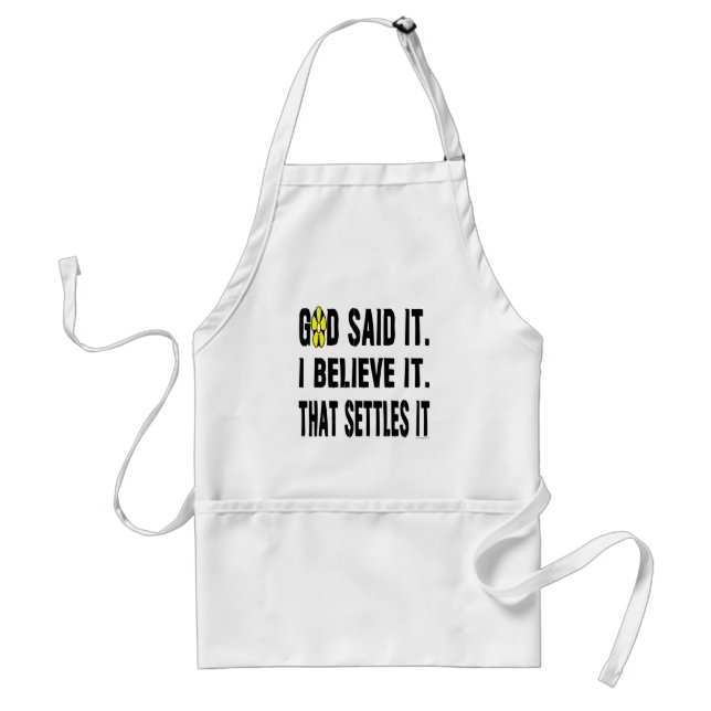 God Said It! Yellow Flower Standard Apron (Front)