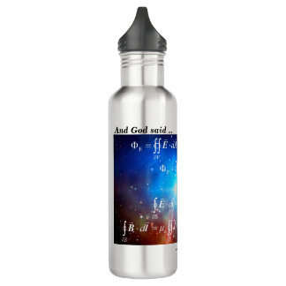 God said light - Maxwell physics equations 710 Ml Water Bottle