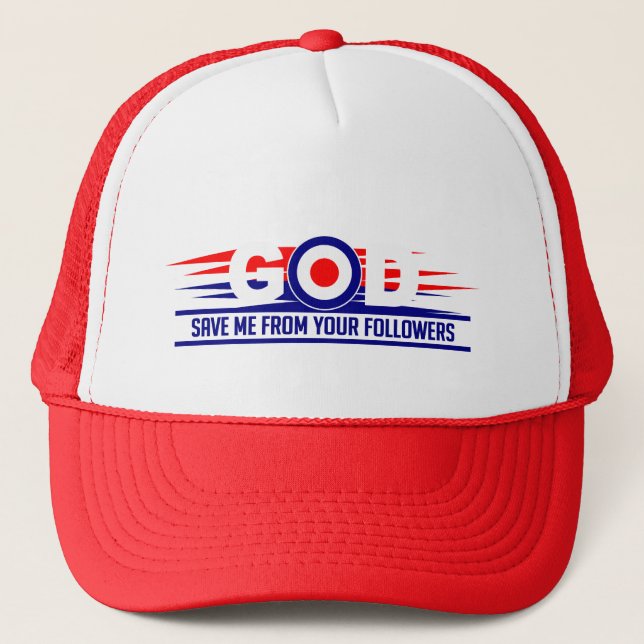 GOD SAVE ME hat - choose colour (Front)